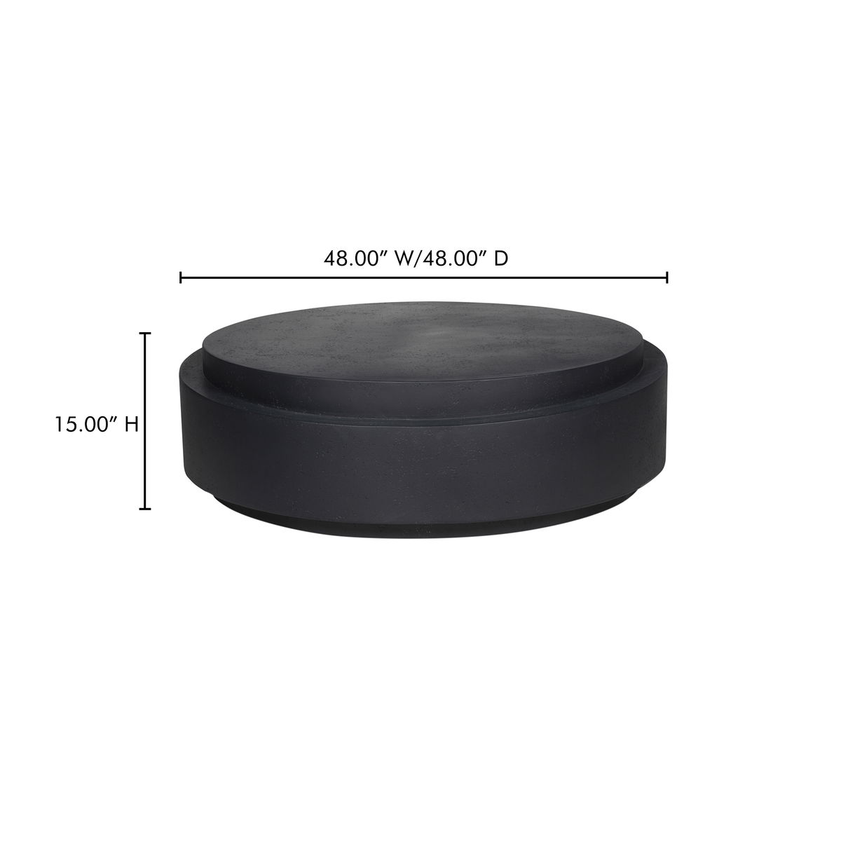 Cosmo Outdoor Coffee Table Black, Outdoor Table by Moe's Home, 4' width x 1'3" height x 4' depth View 11