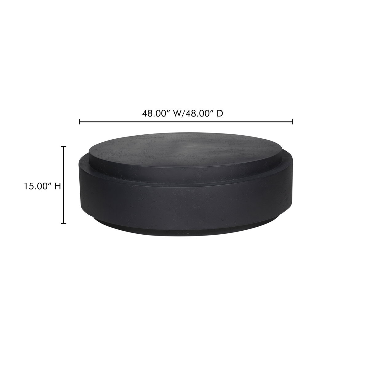 Cosmo Outdoor Coffee Table Black, Outdoor Table by Moe's Home, 4' width x 1'3" height x 4' depth View 11