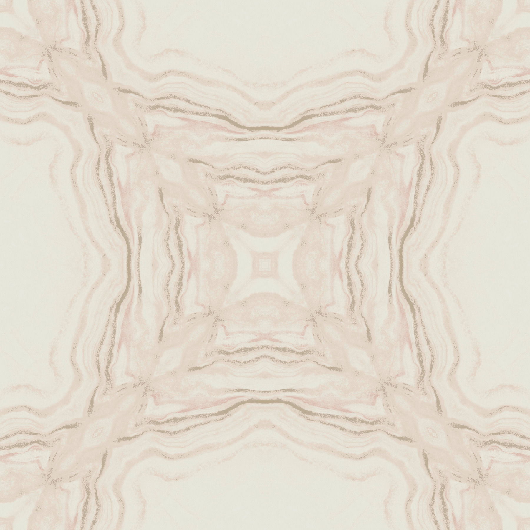 Stone Kaleidoscope Pink Metallic Wallpaper, by York Wall, 33' length x 1'9" width x 0.02" depth