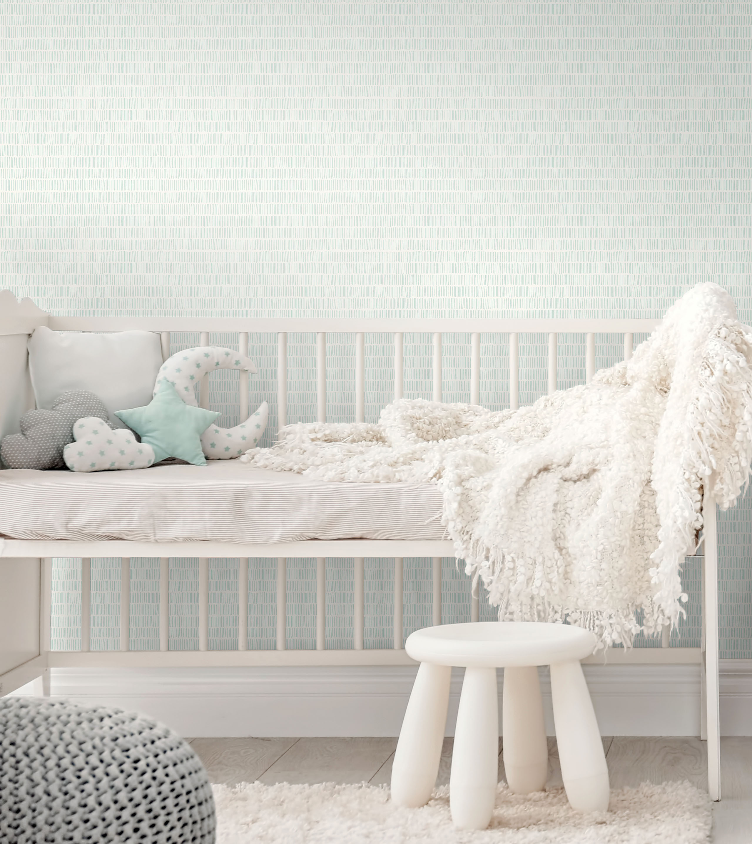Matchstick Off White Peel & Stick Wallpaper large image 
