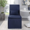 Coley Denim Armless Chair, Accent Chair by Uttermost, 23" width x 39.5" height x 25" depth thumbnail 2