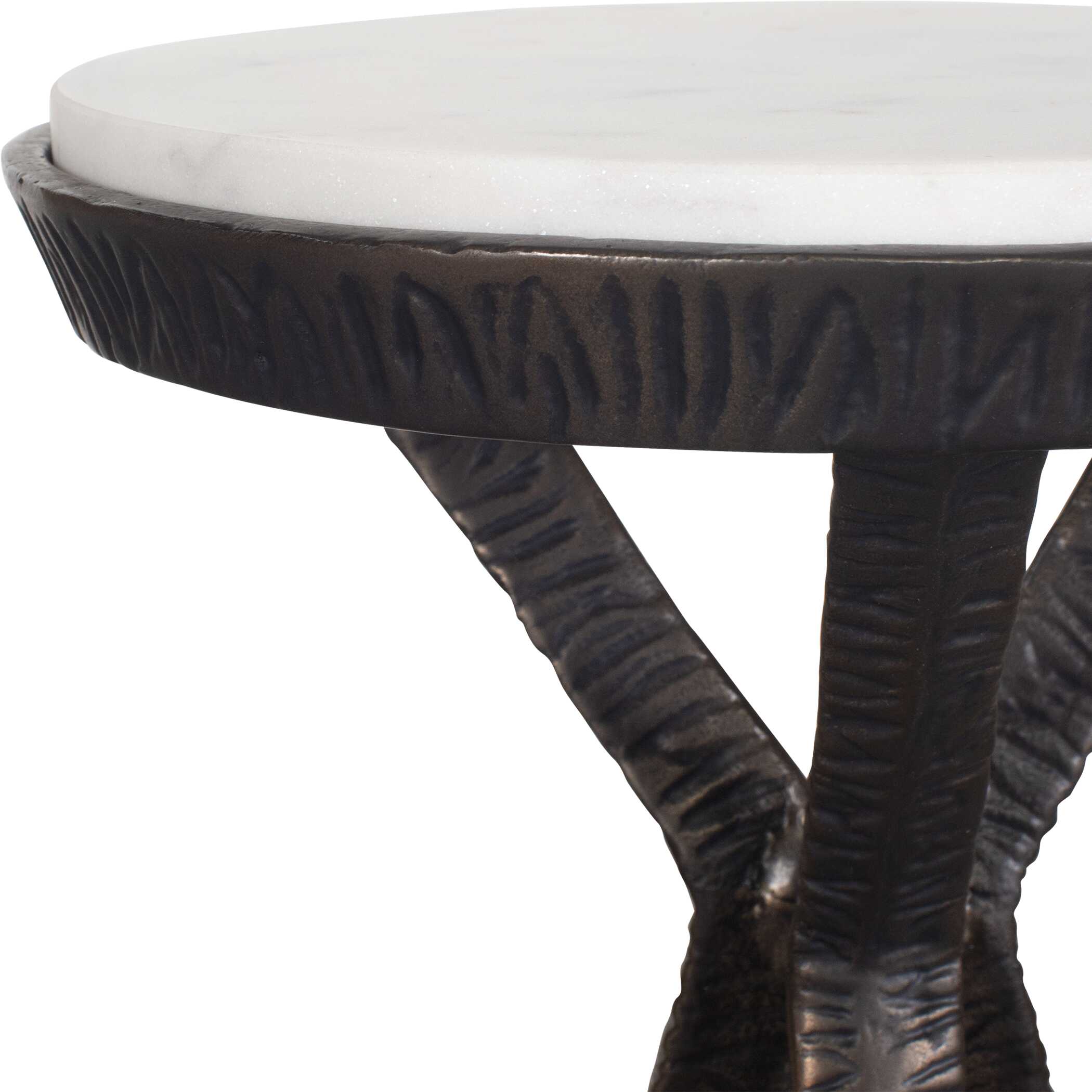 Tilton White Marble Accent Table, Furniture by Uttermost, 11" width x 24" height x 11" depth View 6