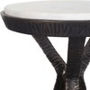 Tilton White Marble Accent Table, Side & End Table by Uttermost, 11" width x 24" height x 11" depth thumbnail 6