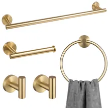 Online Designer Bathroom LAVA-US-HBL-R009-SG 5 - Piece Bathroom Hardware Set