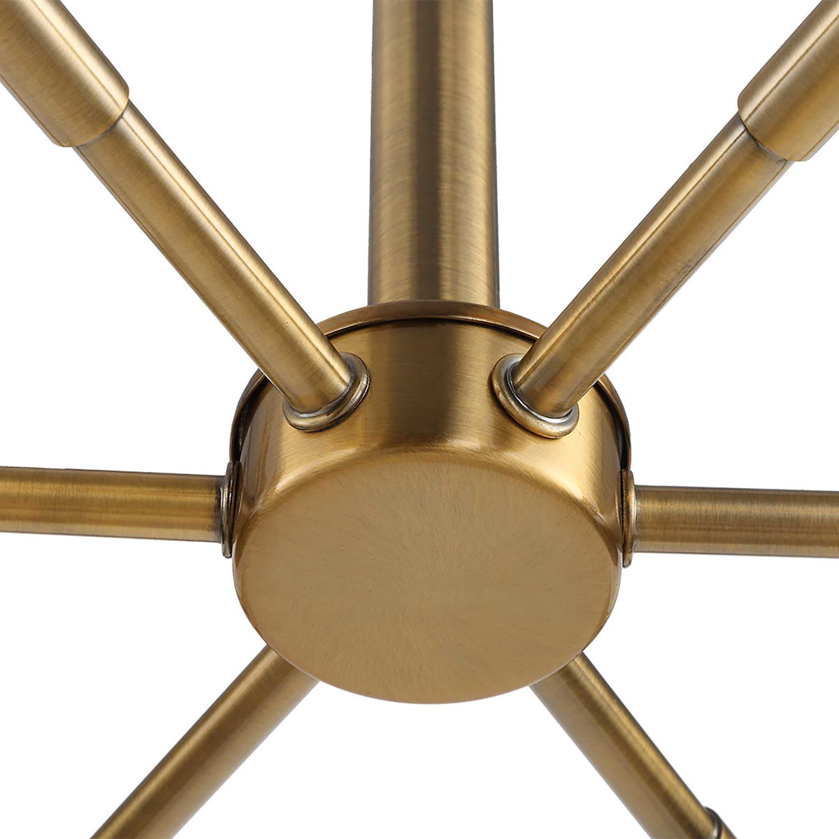 Cret 12 Light Brass Chandelier, by Uttermost, 31" width x 20.62" height x 31" diameter x 31" depth View 8