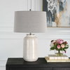 Odawa White Farmhouse Table Lamp, by Uttermost, 1'5" width x 2'1.75" height x 1'5" depth thumbnail 4