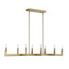 Cordoba 8 Light Linear Chandelier, Pendant by Uttermost, 51.5" width x 8.5" height x 14.25" depth thumbnail 4
