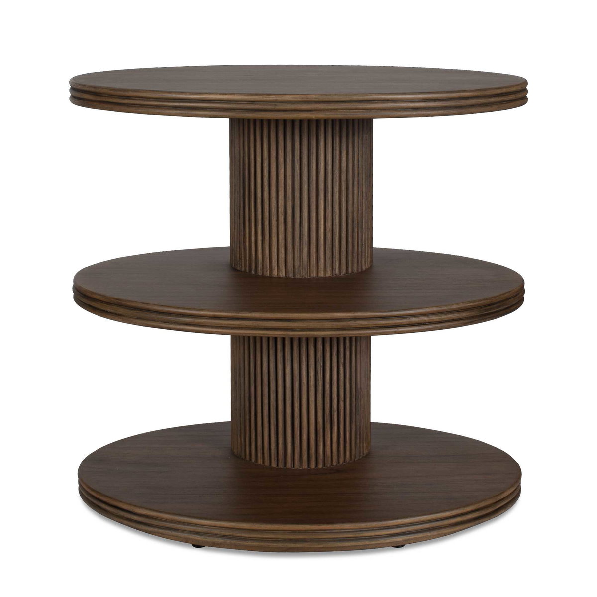 Top Tier Oval Walnut Side Table, Side & End Table by Uttermost, 25" width x 24.5" height x 18" depth View 1