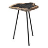 Mircea Petrified Wood Accent Table, Side & End Table by Uttermost, 16" width x 20" height x 16" depth thumbnail 1