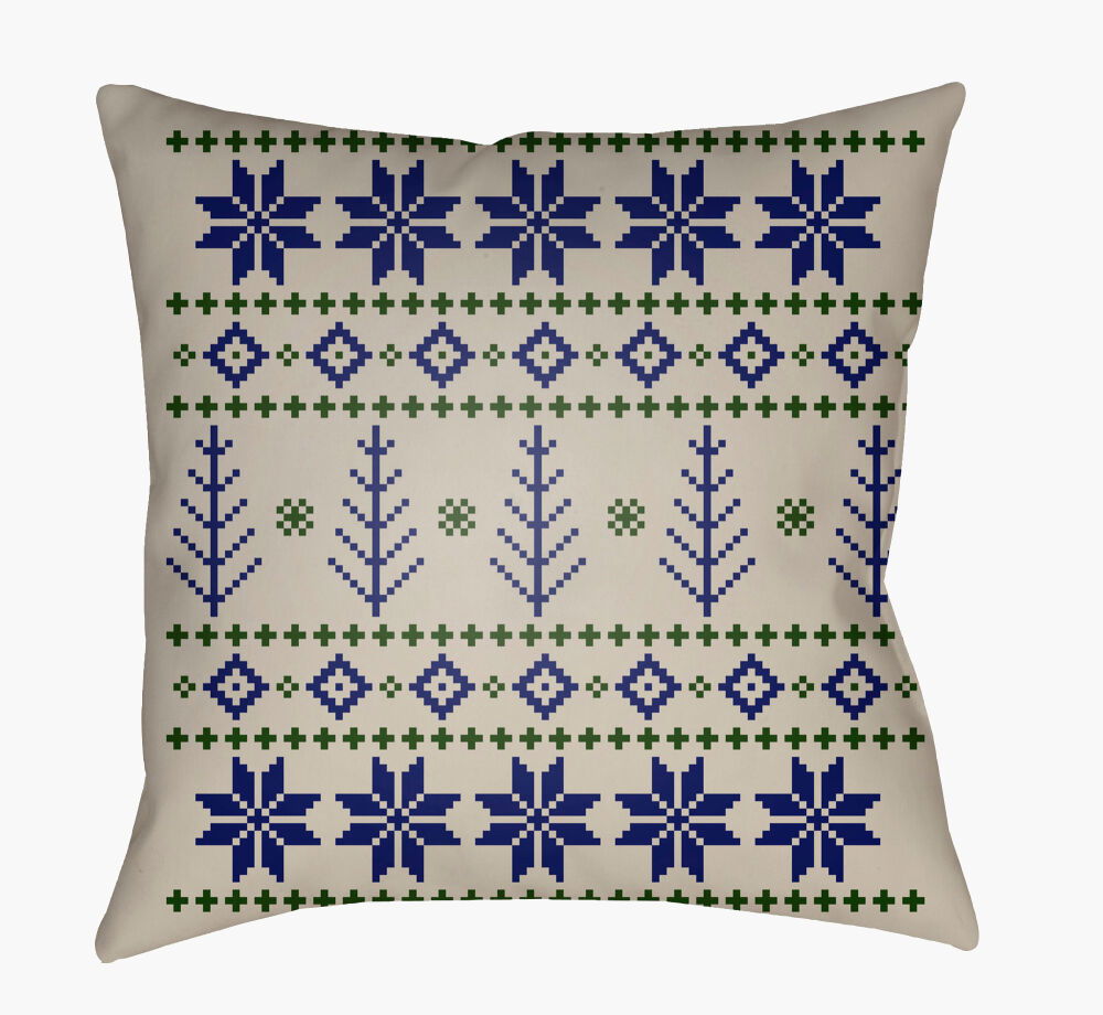 Fair Isle III Accent Pillow, Decorative Pillow by Surya, 18" length x 18" width