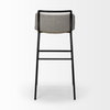Kavalan Low Back 28.5in Seat Bar Stool | Beige Fabric with Gray Metal, Counter & Bar Stool by Mercana, 17.7" length x 20.9" width x 37.5" height thumbnail 5
