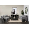 Denly II 92' Casterock Gray Slipcover Three Seater Sofa, Sofas & Sectional by Mercana, 93" length x 38" width x 35" height thumbnail 2