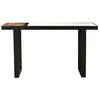 Blox Console Table White Marble And Warm Brown thumbnail 0