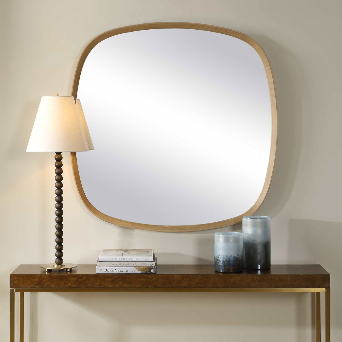 Novell Pinewood Mirror, by Uttermost, 41.87" width x 41.87" height x 1.5" depth View 2