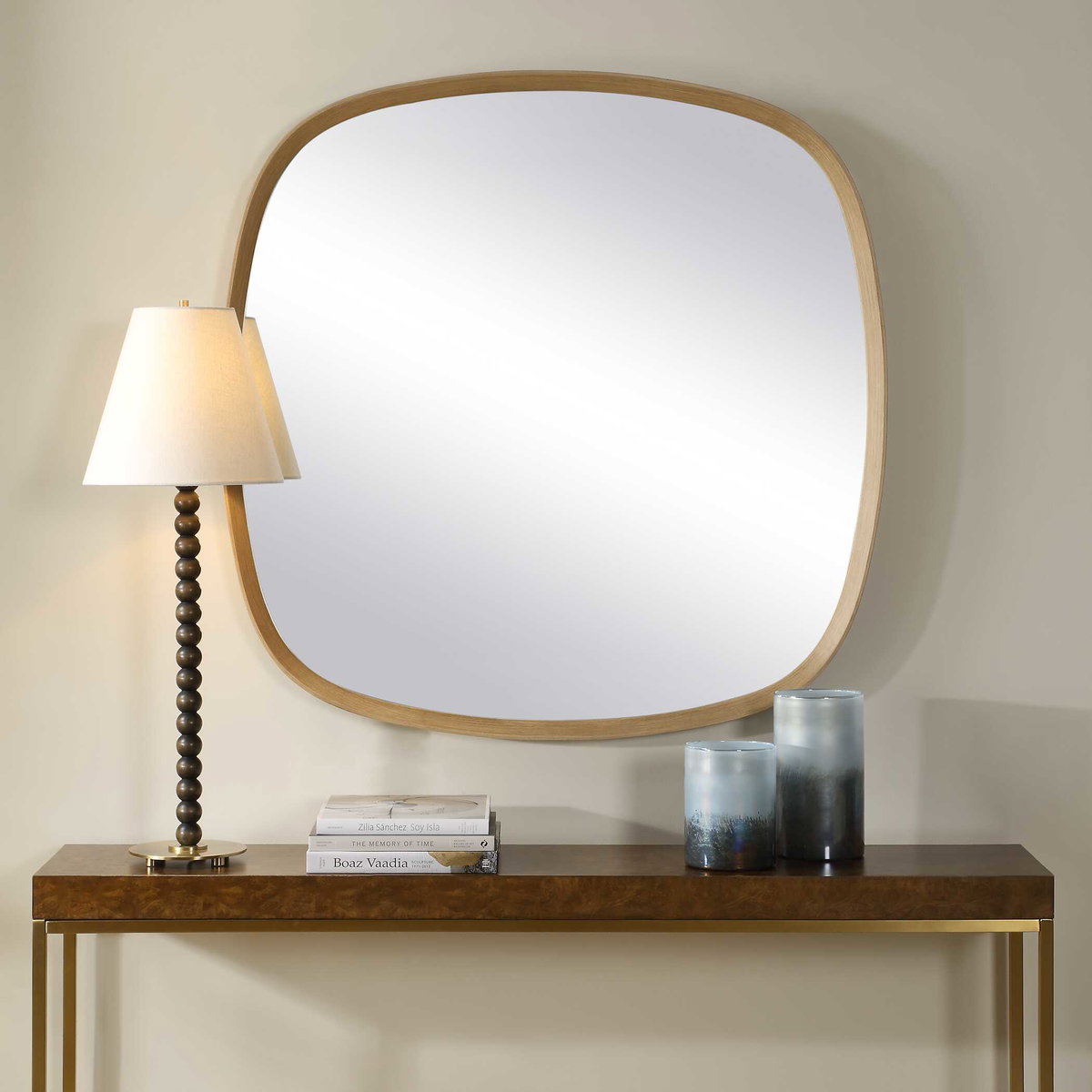 Novell Pinewood Mirror, by Uttermost, 41.87" width x 41.87" height x 1.5" depth View 2