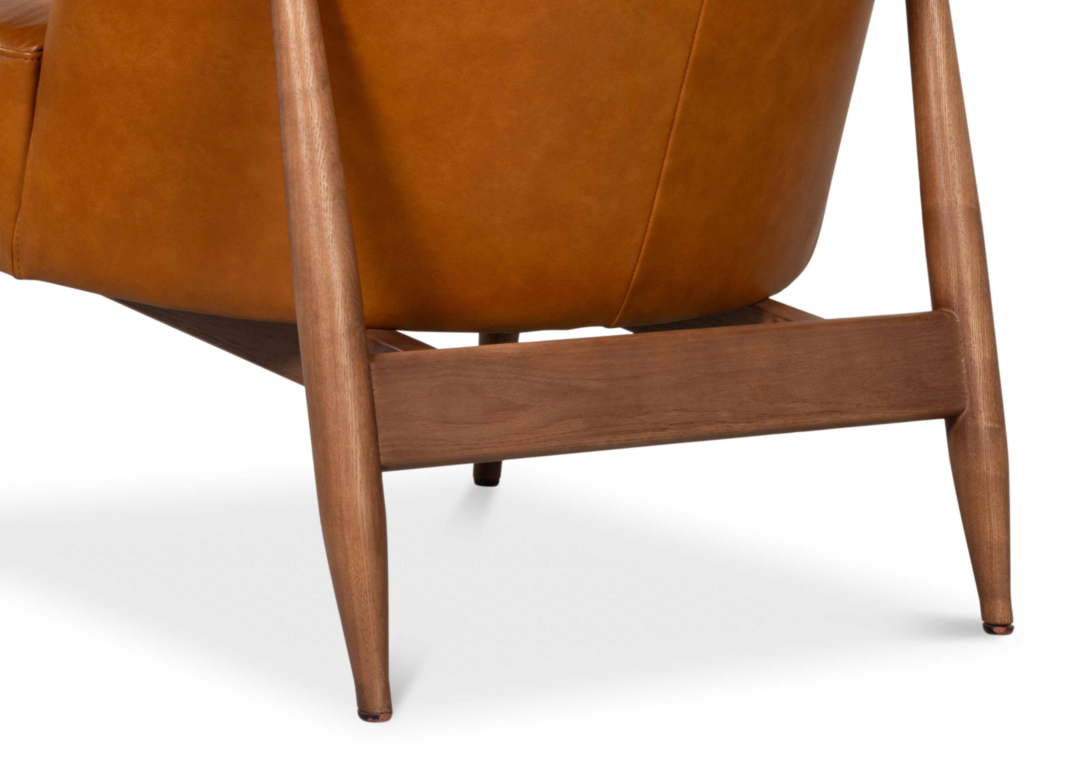 Pindar Armchair, Leather, New Tan, Seating by Sarreid, 30" length x 31" width x 30" height View 19