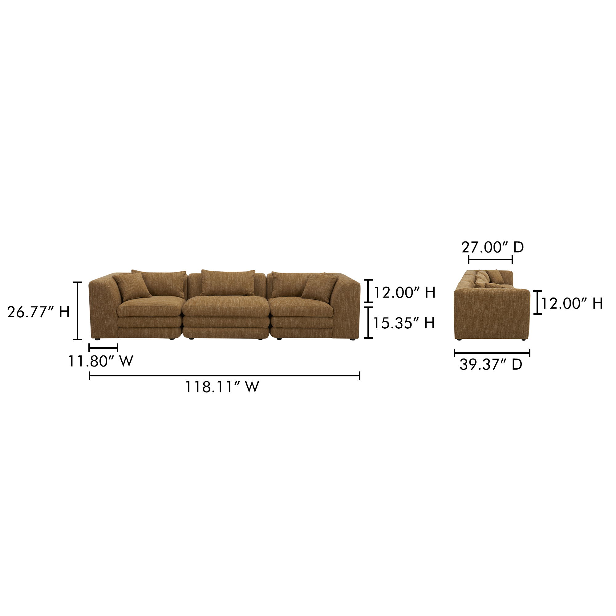 Lowtide Modular Sofa Amber Glow large image 