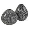 Cosmic Black & White Vases Set/2, Decorative by Uttermost, 8" width x 10" height x 8" depth thumbnail 1