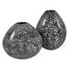 Cosmic Black & White Vases Set/2, by Uttermost, 8" width x 10" height x 8" depth thumbnail 1