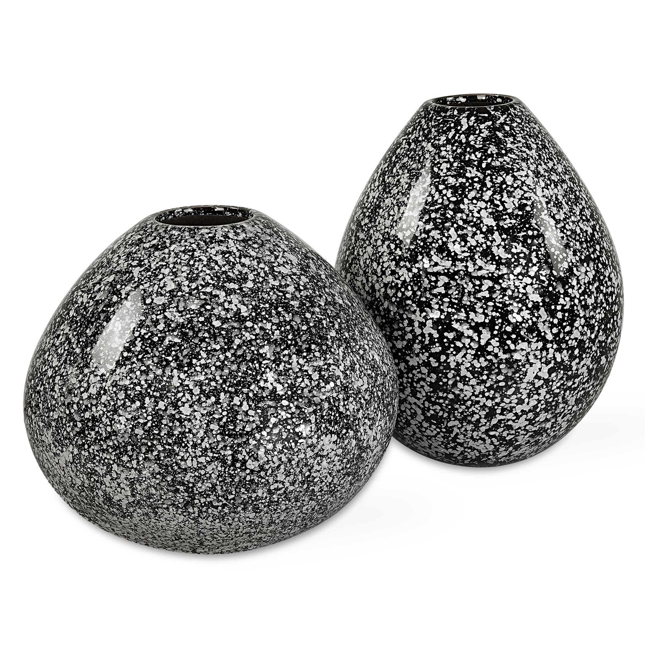 Cosmic Black & White Vases Set/2 large image 