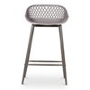 Piazza Outdoor Counter Stool Grey - Set Of Two, Counter & Bar Stool by Moe's Home, 19" width x 34" height x 19" depth thumbnail 3
