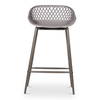 Piazza Outdoor Counter Stool Grey - Set Of Two, Outdoor Chair by Moe's Home, 1'7" width x 2'10" height x 1'7" depth thumbnail 3