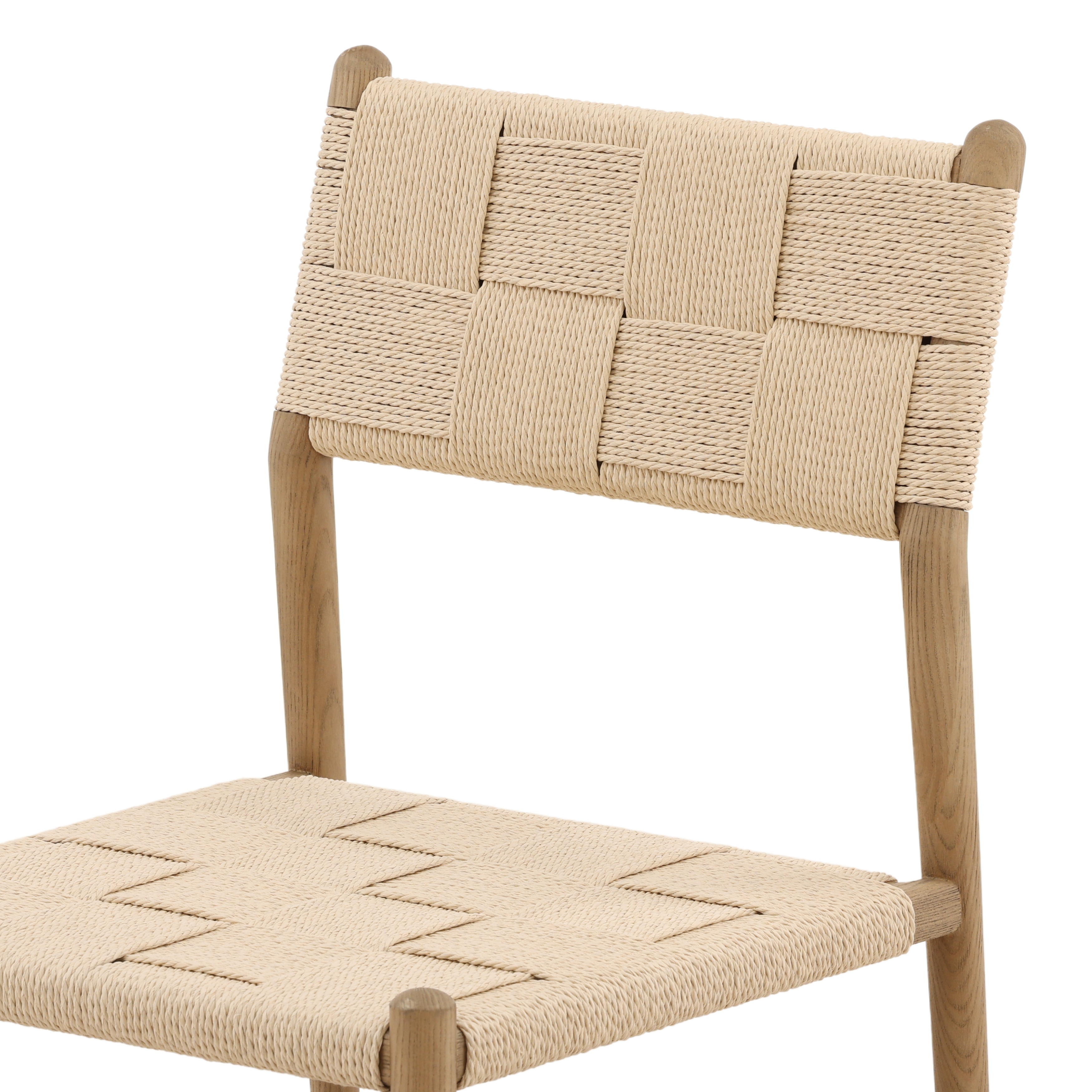 Xiana Dining Chair Natural, by Dovetail, 19" width x 34.75" height x 22" depth View 5