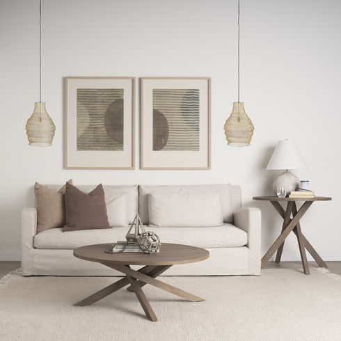 Halycon  Gold Mesh and Iron Pendant Light