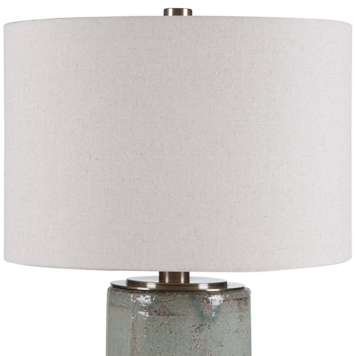 Callais Crackled Aqua Table Lamp, by Uttermost, 18" width x 32.5" height x 18" depth View 7