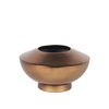 Quiana Medium Textured Gold Metal Vase, by Mercana, 8.25" length x 8.25" width x 4.75" height thumbnail 1