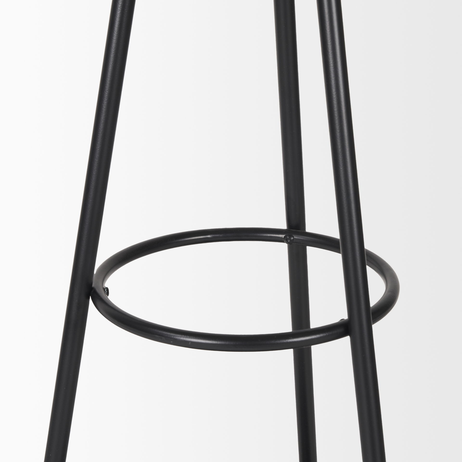 Everett Matte Black Metal with Two Metal Shelves Coat Rack, Stands, Racks & Hook by Mercana, 17" length x 17" width x 71" height View 6