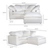 Terra Condo Nook Modular Sectional Cream White thumbnail 4