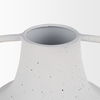 Treva Tall White with Black Speckles Metal Vase, by Mercana, 9.06" length x 7.87" width x 12.2" height thumbnail 8