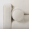 Loretta  Cream Fabric Chair with Two Bolster Cushions, Accent Chair by Mercana, 40.75" length x 36.22" width x 33.86" height thumbnail 12