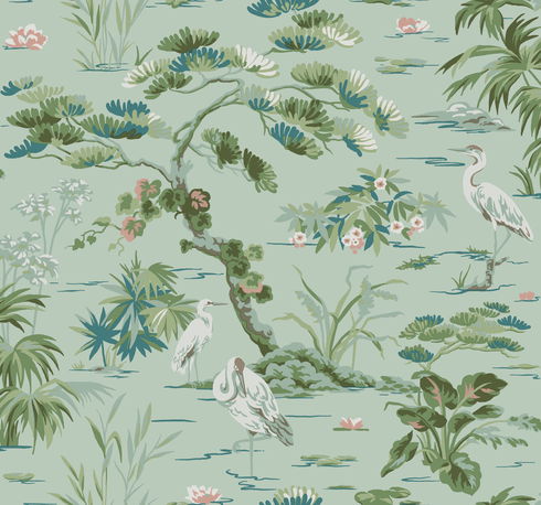 Bridgewater Mint Wallpaper