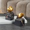 Golden Finch Bird Figurines Set/2, Figurines & Statue by Uttermost, 3" width x 6.5" height x 3" depth thumbnail 3