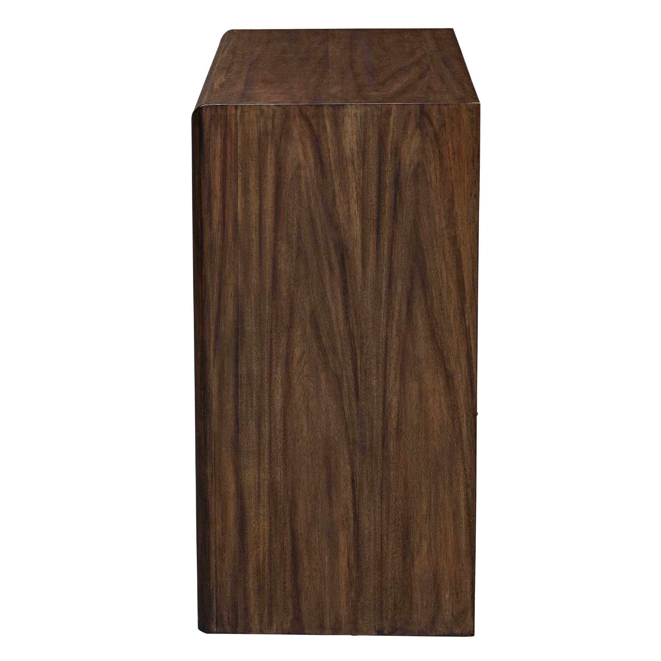 Bowtie 3 Drawer Mid-Century Chest, Furniture by Uttermost, 38" width x 33" height x 17" depth View 5