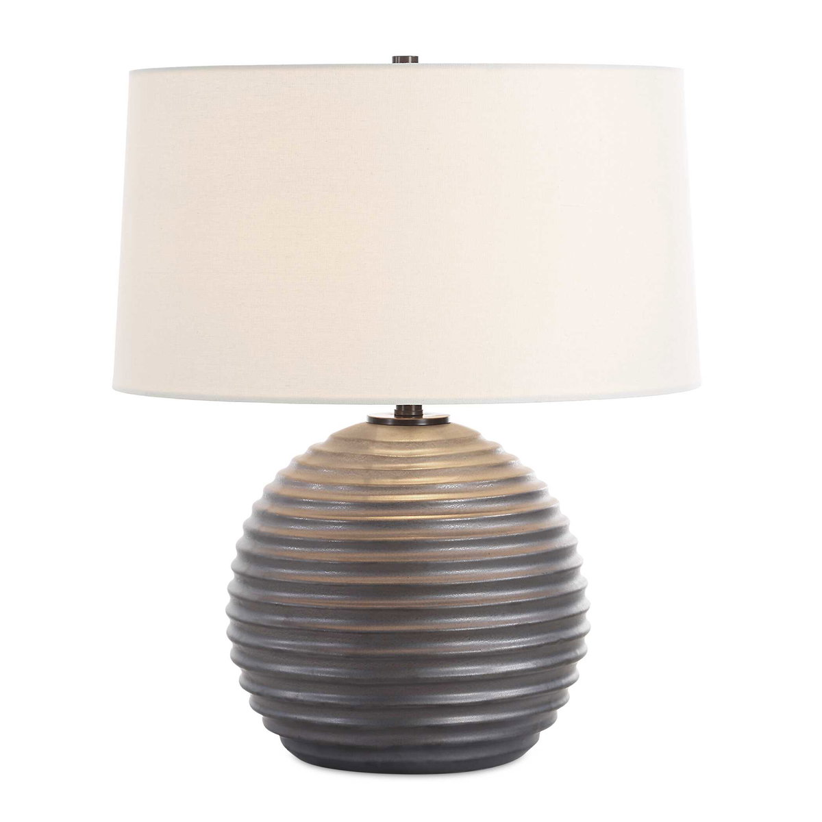 Chelsom Ribbed Table Lamp, by Uttermost, 18" width x 22" height x 18" depth View 1
