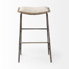 Katniss 26' Total Height Cream Fabric Seat Gold Metal Frame Counter Stool thumbnail 3
