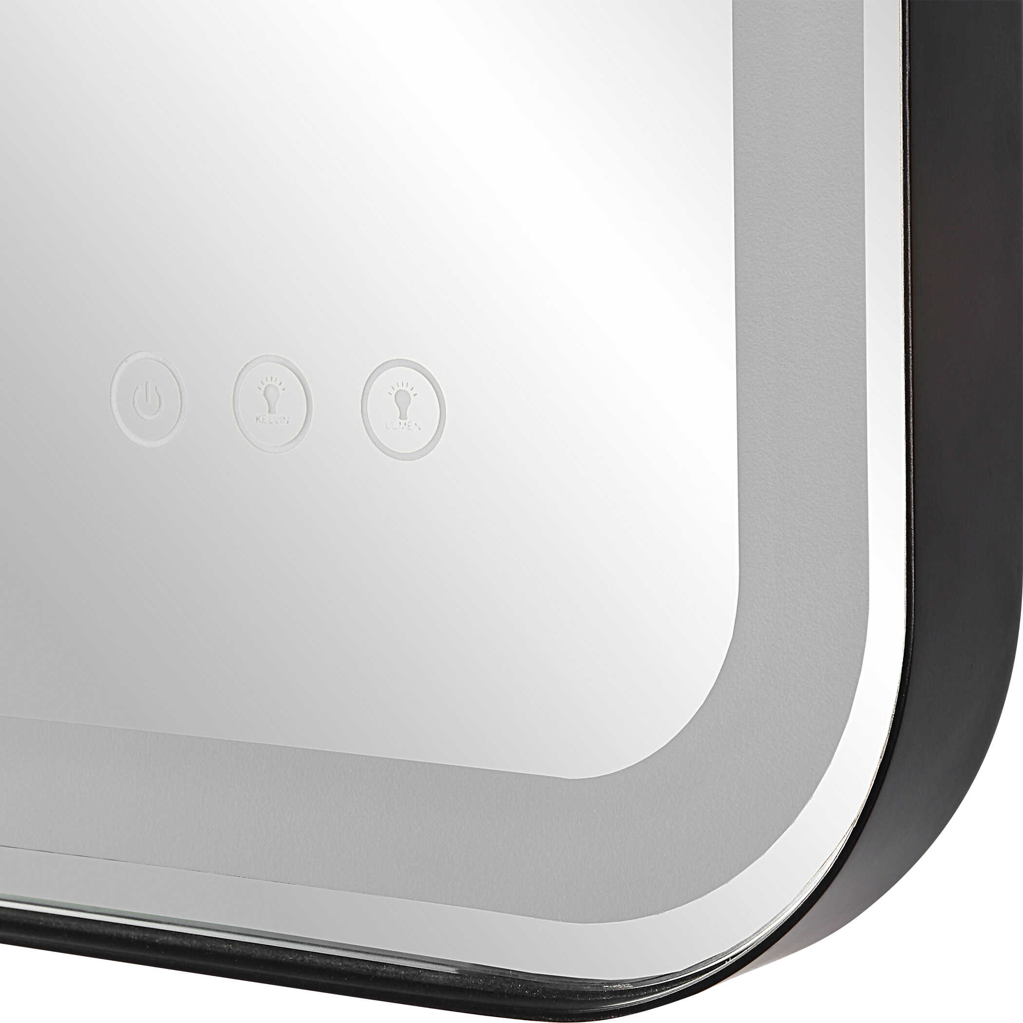 Crofton Lighted Black Vanity Mirror Crofton Lighted Black Vanity Mirror large image