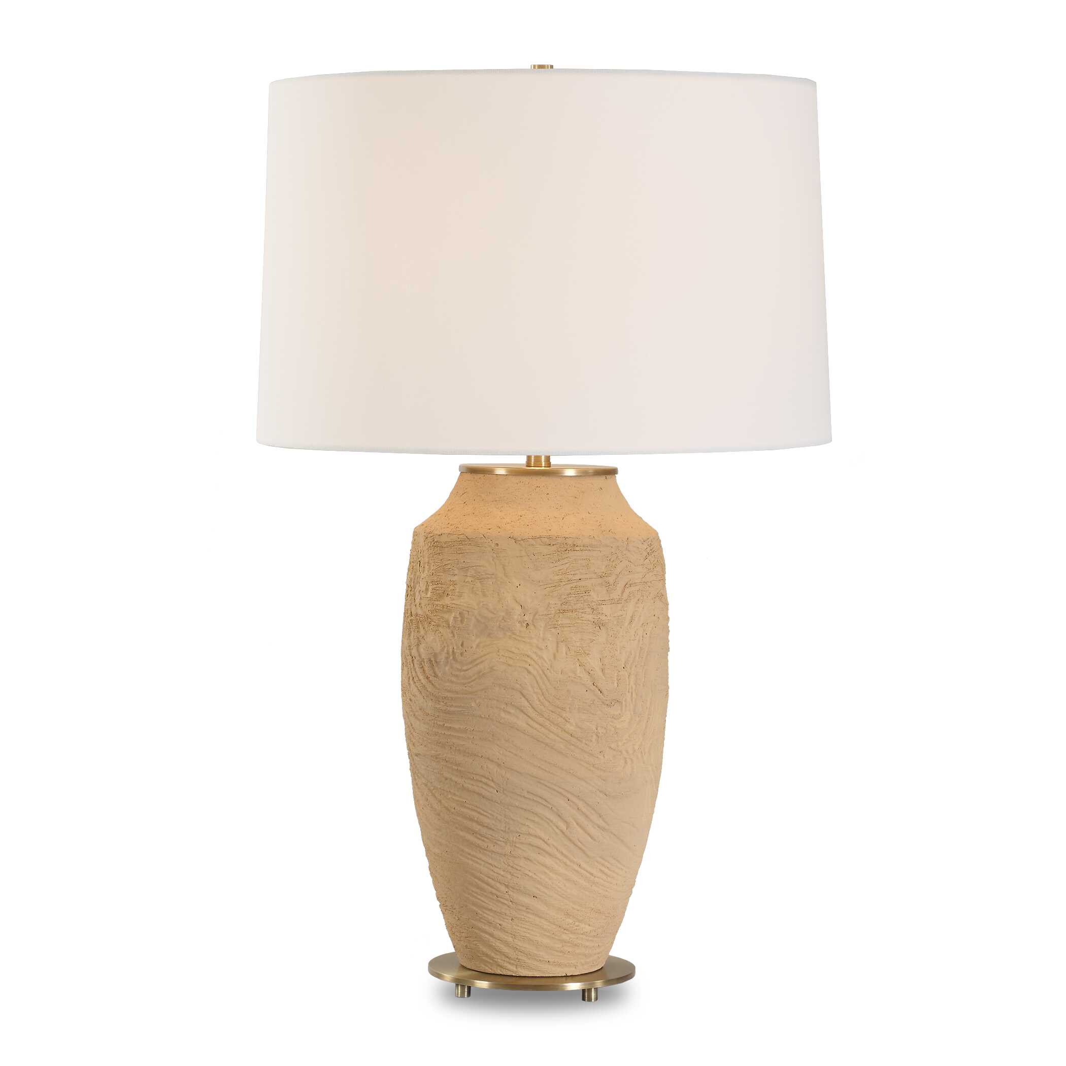 Sandstone Flow Terracotta Table Lamp, by Uttermost, 18" width x 28.5" height x 18" depth View 1