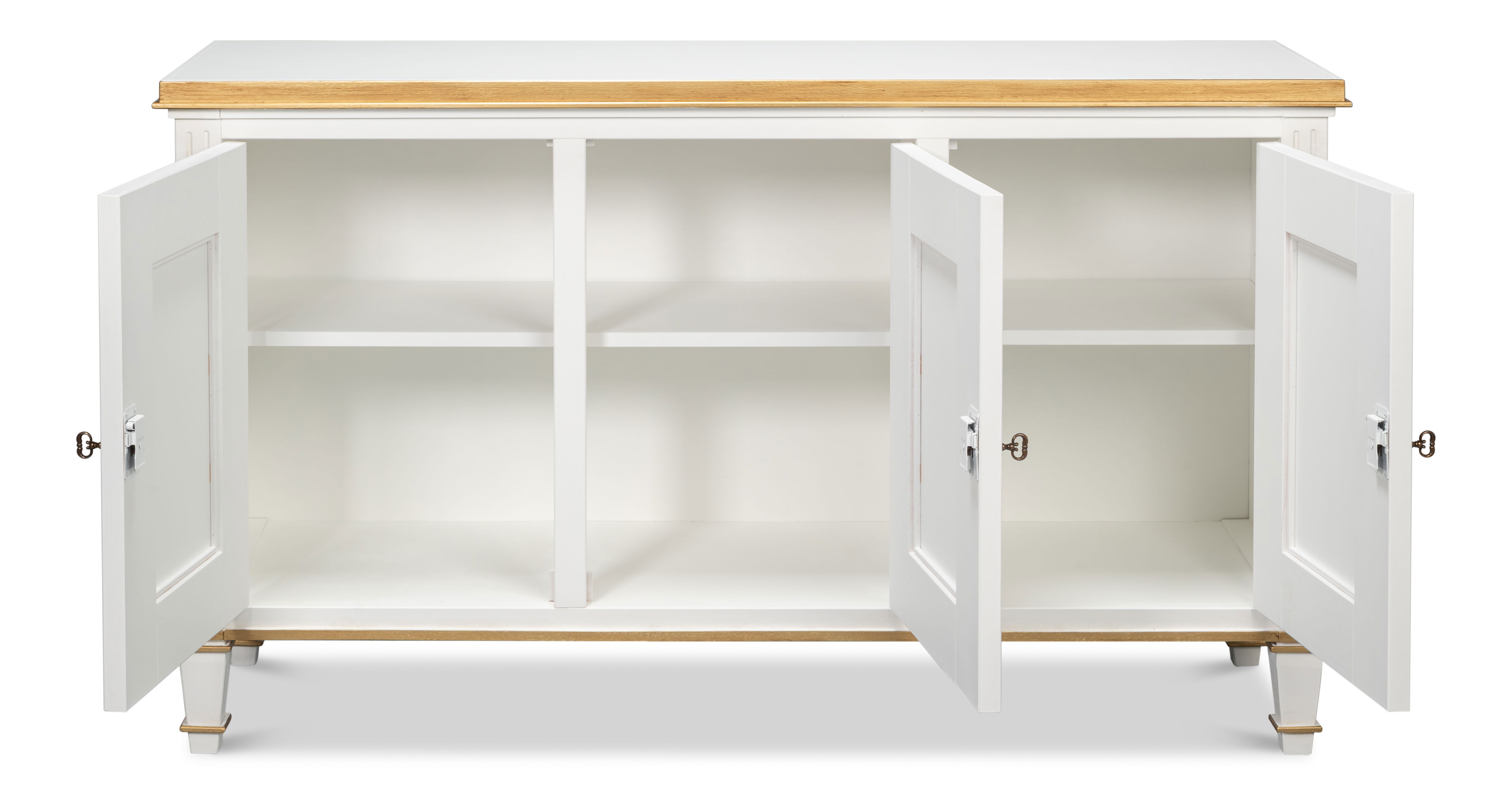 Louis Xvi Buffet,Cotina White, Cabinets & Sideboard by Sarreid, 60" length x 18" width x 34" height View 9