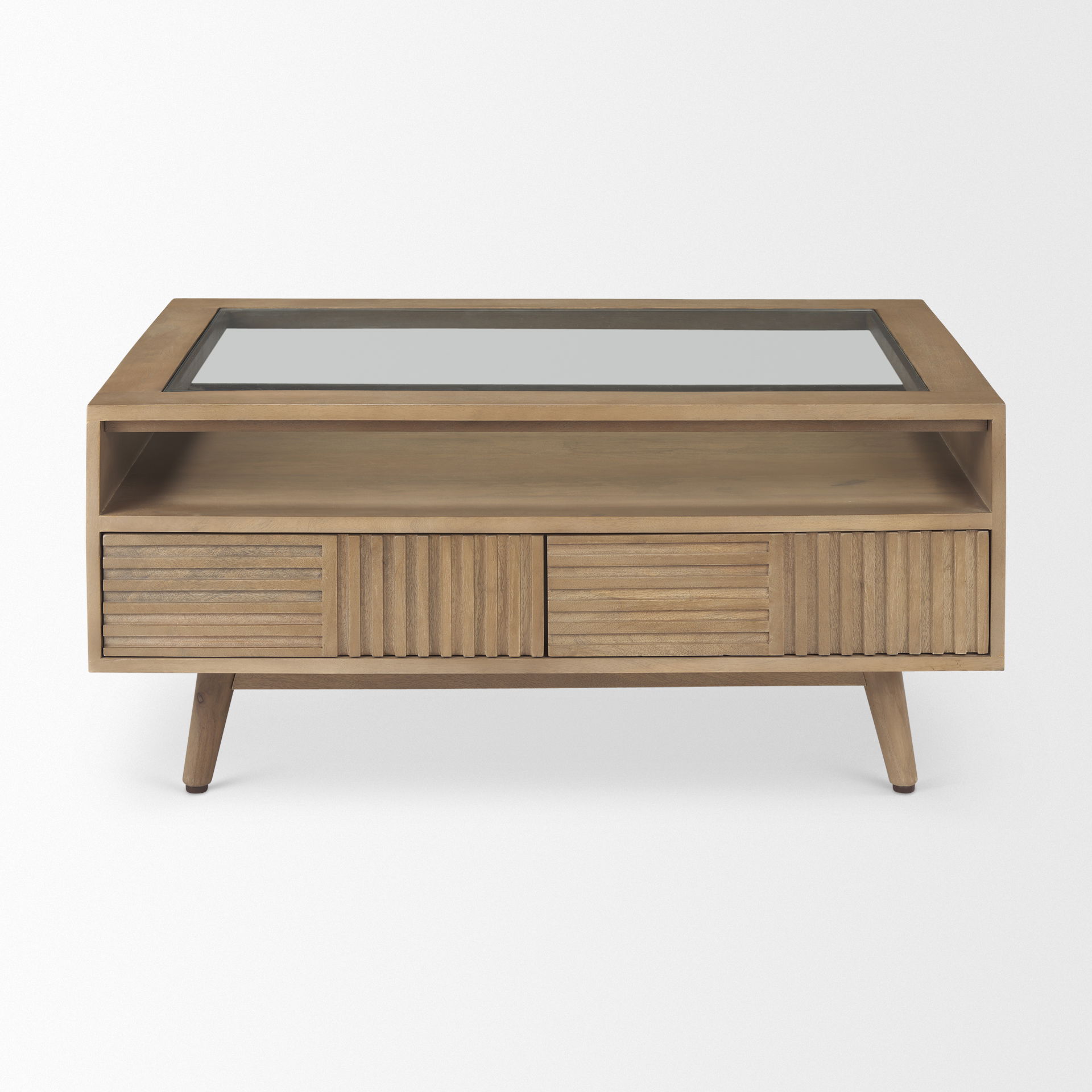 Sable   Light Brown Wood Coffee Table large image 