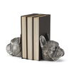 Bruno (Set of 2) 5L x 5W Silver American Bulldog Bookends, by Mercana, 4.84" length x 4.72" width x 5.51" height thumbnail 1
