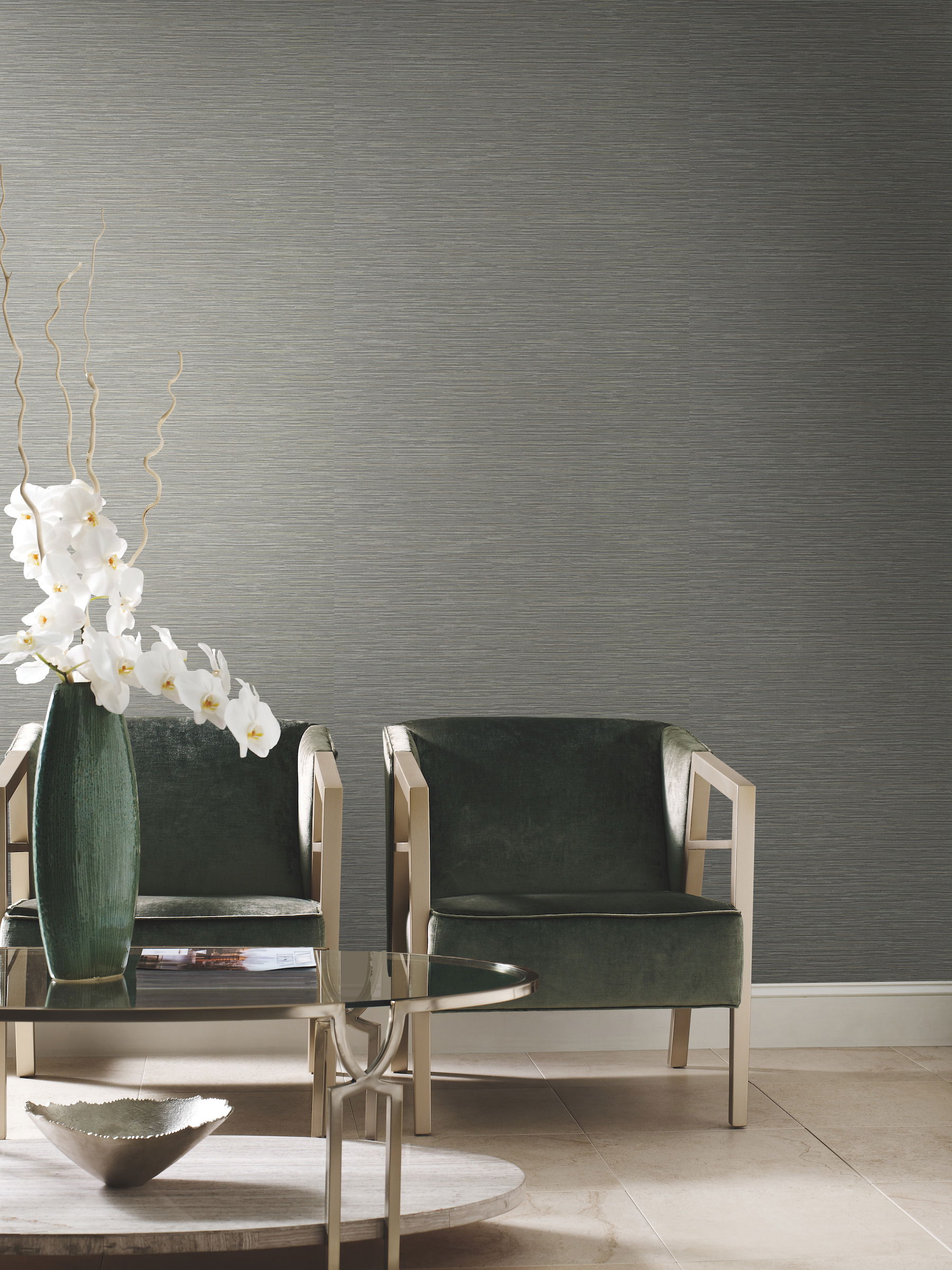 Ramie Weave Blue Wallpaper large image 