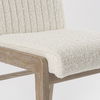 Tahoe Cream Boucle Upholstered and Light Brown Wood Armless Dining Chair thumbnail 12