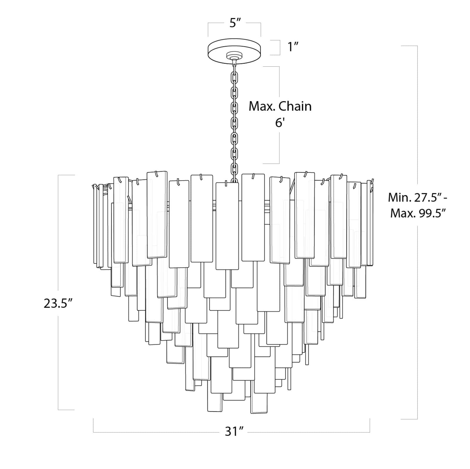 Online Designer Bedroom Glacier Chandelier Large