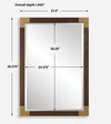Rhea Walnut Mirror, by Uttermost, 2'3.5" width x 3'3.37" height x 1.62" depth thumbnail 3
