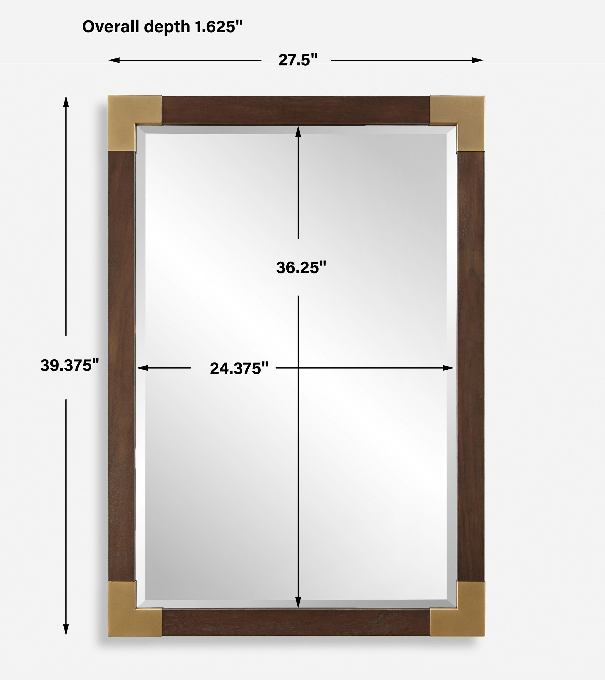 Rhea Walnut Mirror large image 