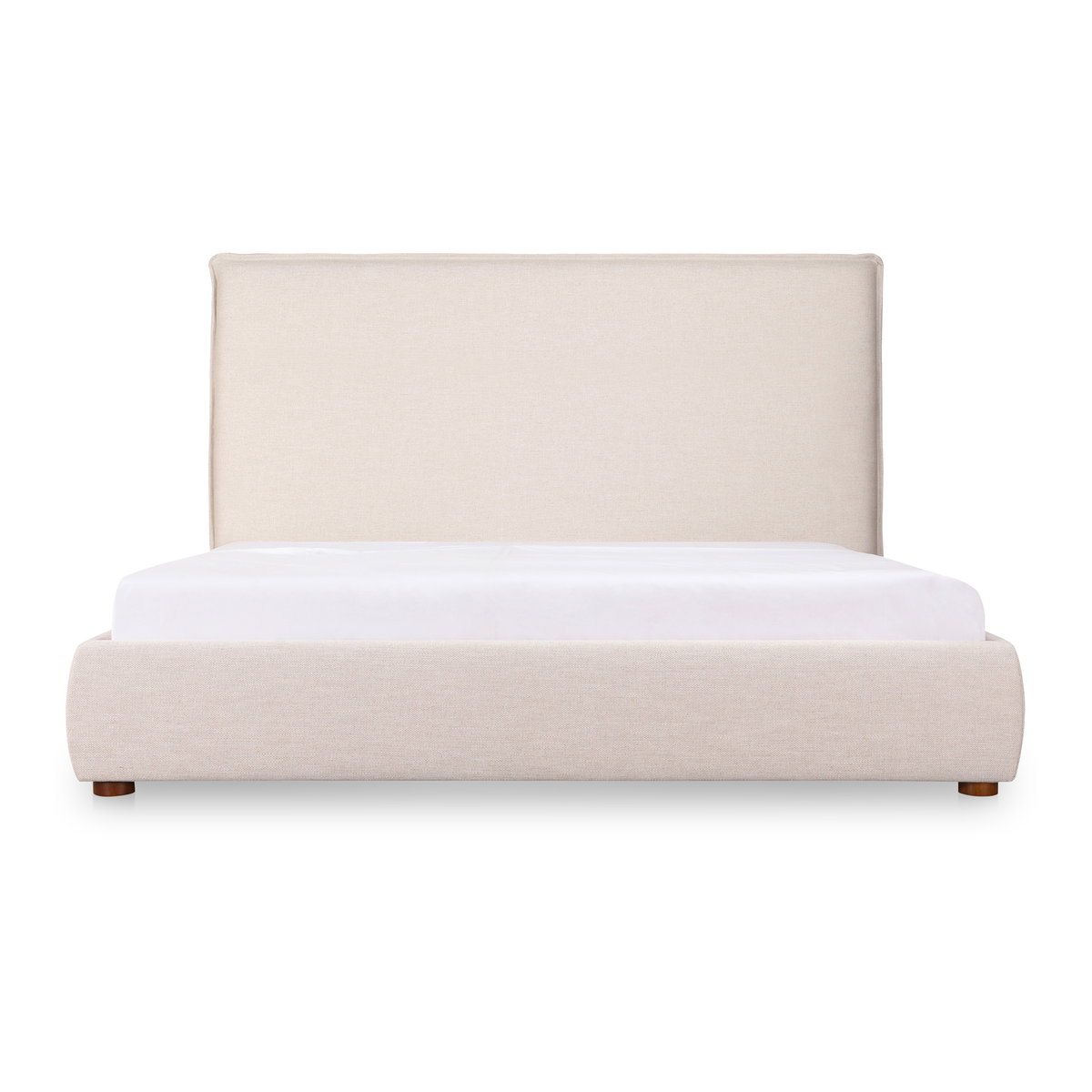 Luzon King Bed Tall Headboard Wheat, by Moe's Home, 85.5" width x 55" height x 88.5" depth View 1